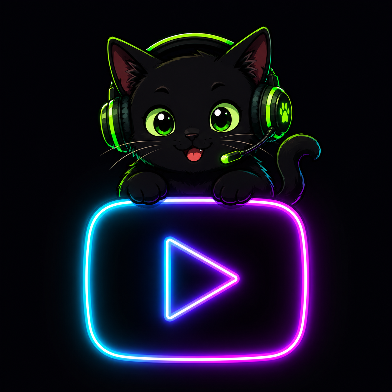 YouTube Motiv mit Zockerbude Katze